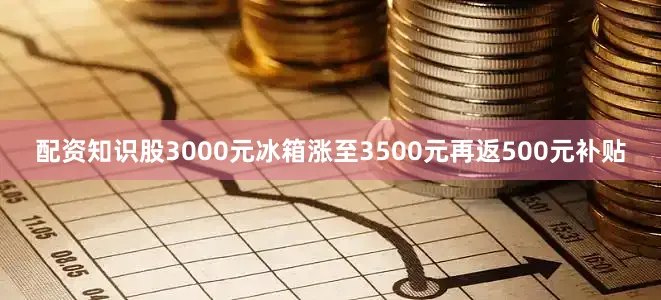 配资知识股3000元冰箱涨至3500元再返500元补贴